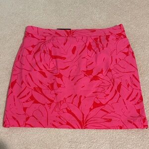 Rafaella Vibrant Pink and Red Leaf Skort